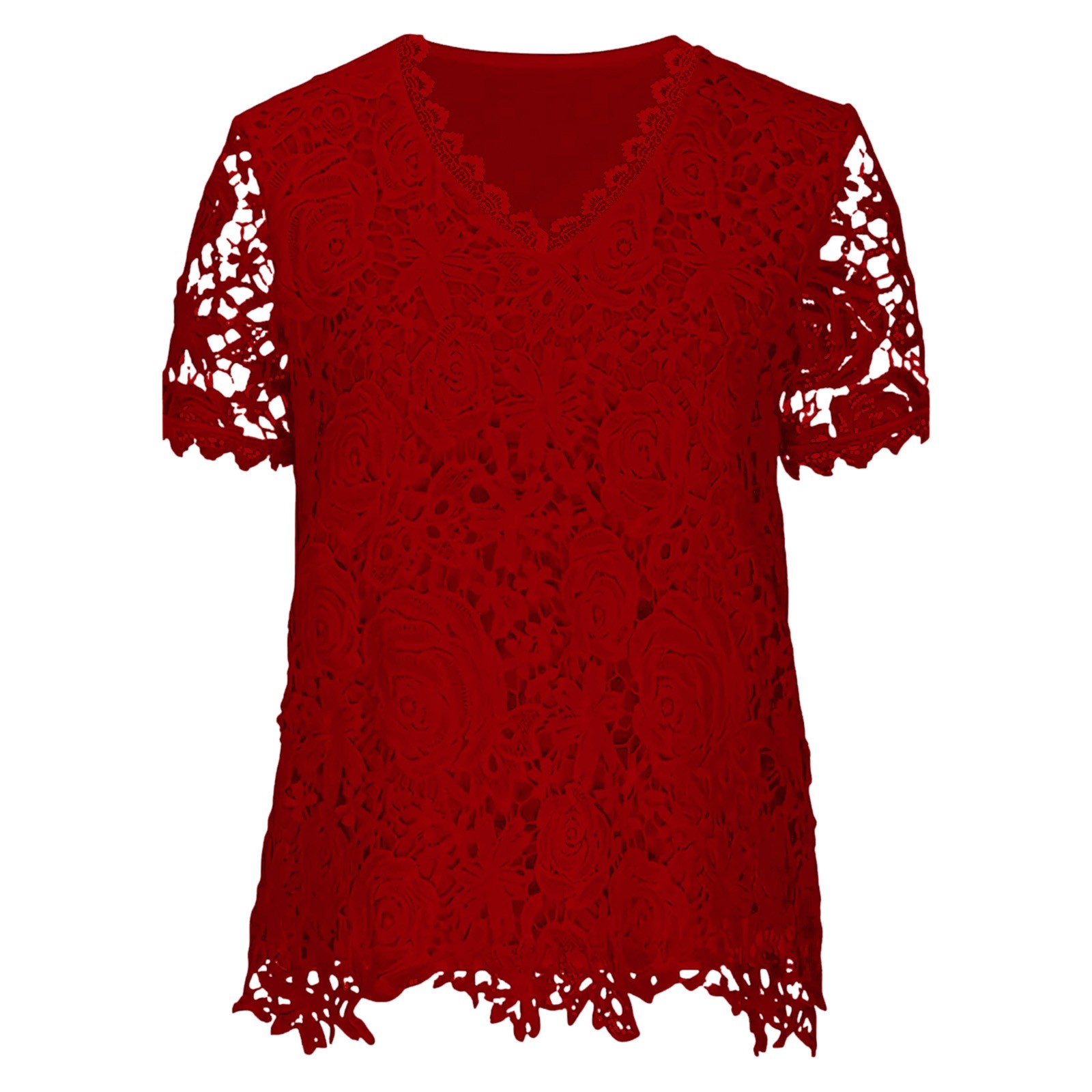 thumbnail image 4 of Camiseta de verano sin mangas holgada con cuello cuadrado y pliegues para mujer - Camiseta informal con dobladillo curvo - Mezcla de poliéster y spandex, 4 of 5